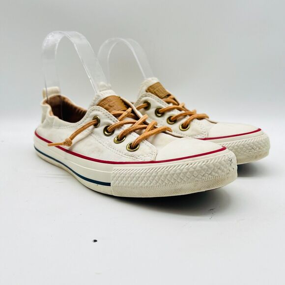 Converse All Star Shoreline Sneaker Womens 7 White Slip On Casual Chucks Shoes - Picture 2 of 10